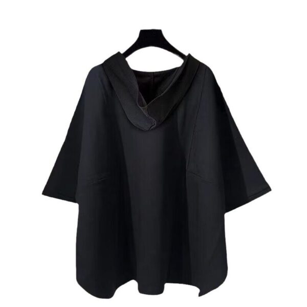 Men's Summer Bat Sleeve Short-Sleeved T-Shirt With Hoodie - Image 5