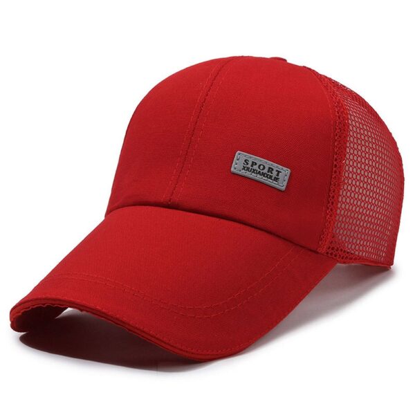 Red Adjustable Hat Extended Brim Sun Hat
