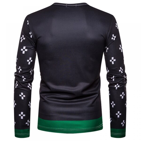 New 3D Personality Printing Fashion Men's Christmas Skull Pattern Long-Sleeved T-Shirt - Image 3