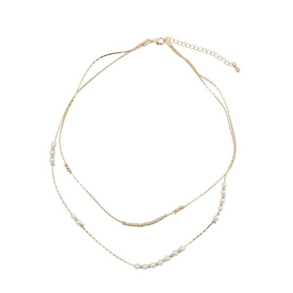 Women's Stacked Pearl Necklace Clavicle Necklace - Image 5