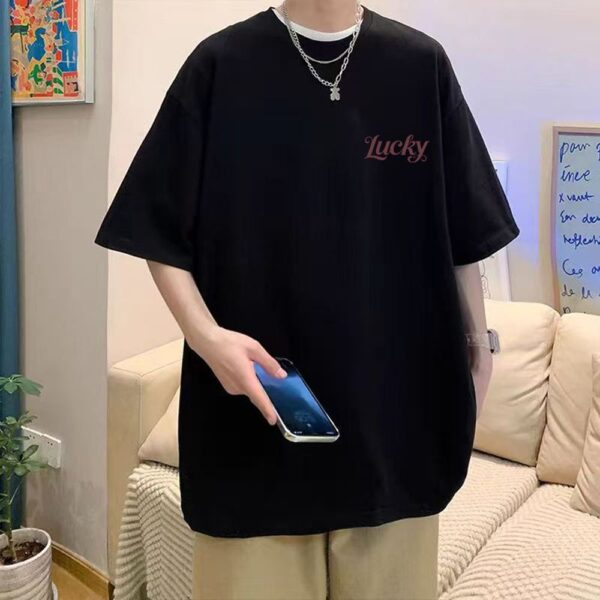 Men's Cotton Short-Sleeved T-Shirt Bottoming Shirt Top - Image 2