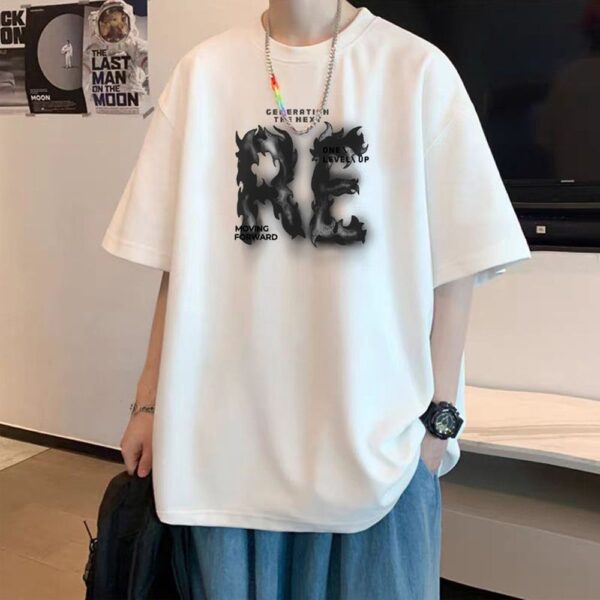 Men's Cotton Short-Sleeved T-Shirt Bottoming Shirt Top - Image 3