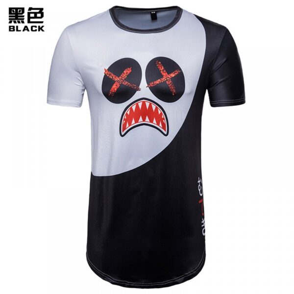 New Men's Hip-Hop Long Camouflage Print Short Sleeve T-Shirt - Image 5