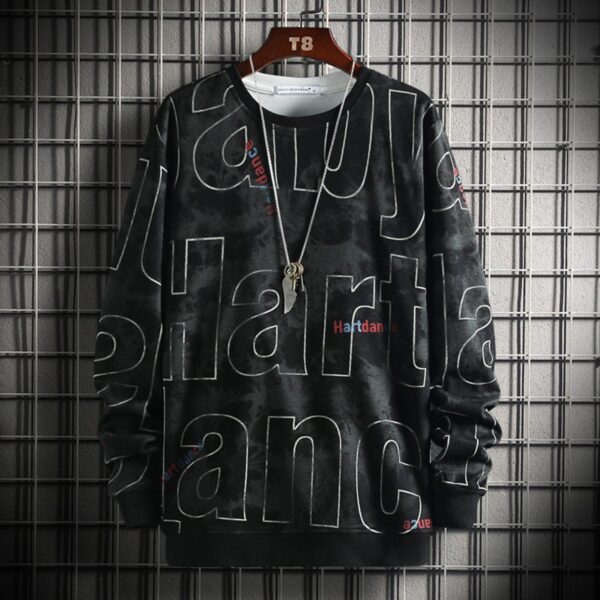 New Autumn Men's Long-Sleeved T-Shirt Men's Casual Trend Slim Round Neck Style Sweater - Image 4