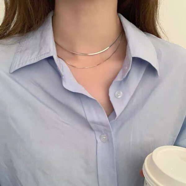 Women's Double Layered Thin necklace - Image 2