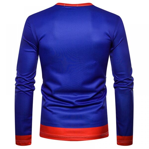 New 3D Personality Printing Fashion Men's Christmas Christmas Cat Dress Up Pattern Long-Sleeved T-Shirt - Image 3