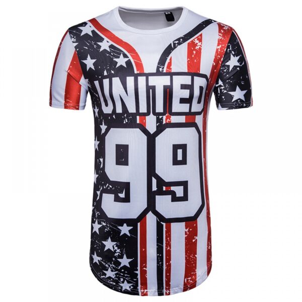 New Men's Alphabet Print Long Sleeve Hip-Hop T-Shirt - Image 4
