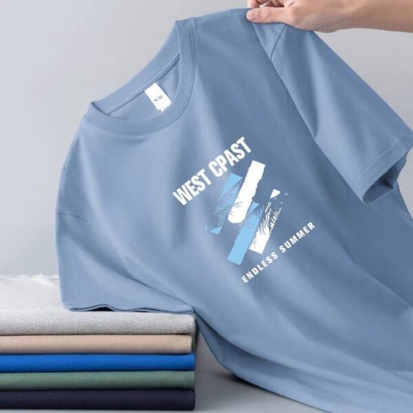 Men's T-shirt Ice Silk Short Sleeve Mens Casual T-shirt - Image 2