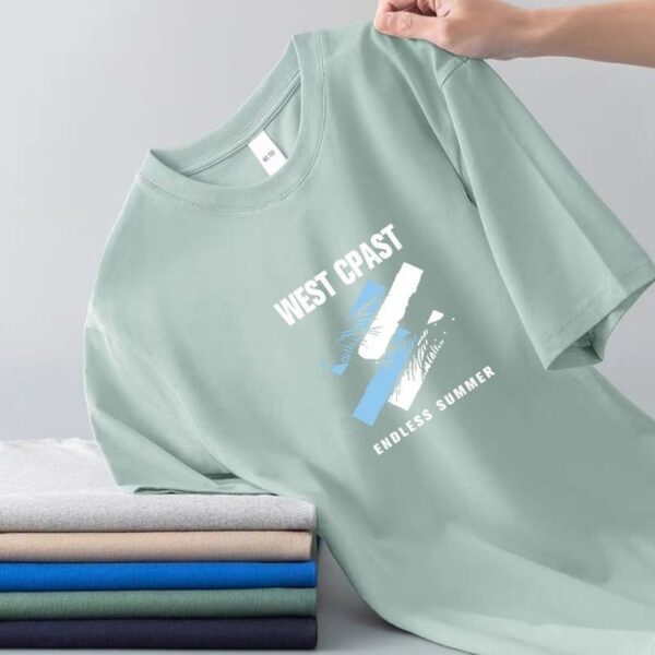Men's T-shirt Ice Silk Short Sleeve Mens Casual T-shirt - Image 3