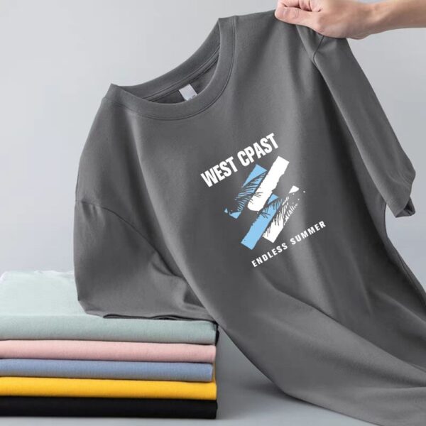 Men's T-shirt Ice Silk Short Sleeve Mens Casual T-shirt - Image 4