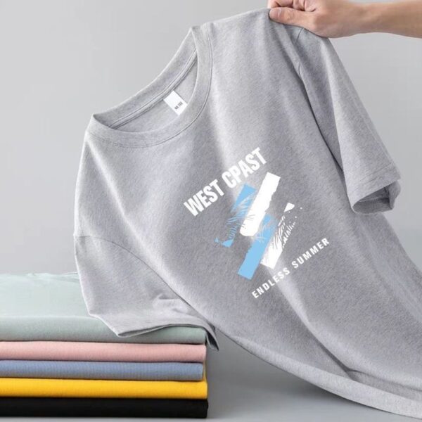 Men's T-shirt Ice Silk Short Sleeve Mens Casual T-shirt - Image 5