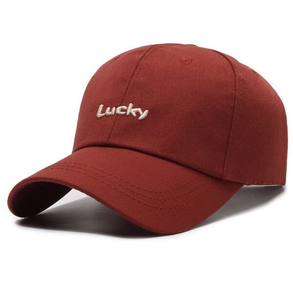Red Lucky Letters Adjustable Hat