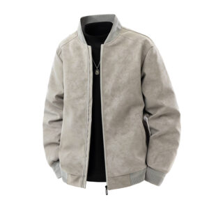 Men's New Trendy Leather Down Jacket — Loose-Fit, Extra-Thick White Duck Down Coat